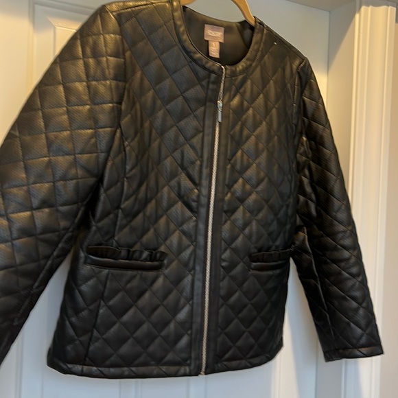 Chico's Jackets & Blazers - Faux leather Jacket